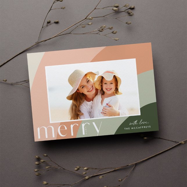 Merry Shades | Modern Horizontal Photo Holiday Card (Creator Uploaded)