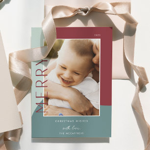 Merry Shades   Vertical Photo Holiday Card