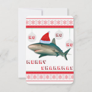Merry Sharkmas Christmas Shark Card
