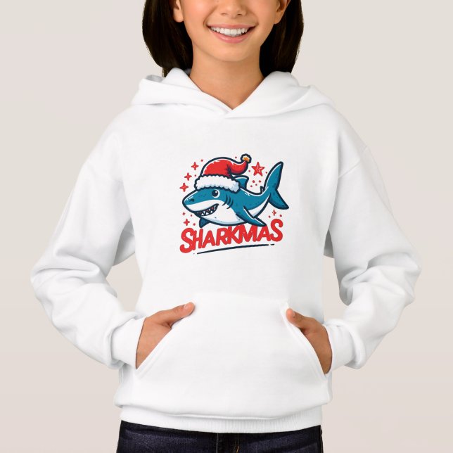 Merry Sharkmas, Christmas Shark, Funny Shark Xmas (Front)