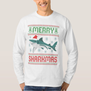 Merry Sharkmas Funny Christmas Shark Ugly Sweater