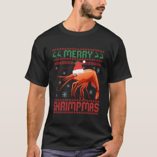 Merry Shrimpmas Funny Shrimp Ugly Christmas Sweate T-Shirt