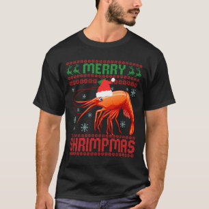 Merry Shrimpmas Funny Shrimp Ugly Christmas Sweate T-Shirt