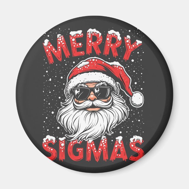 Merry Sigmas Funny Gen Alpha Middle School Christm Magnet (Front)