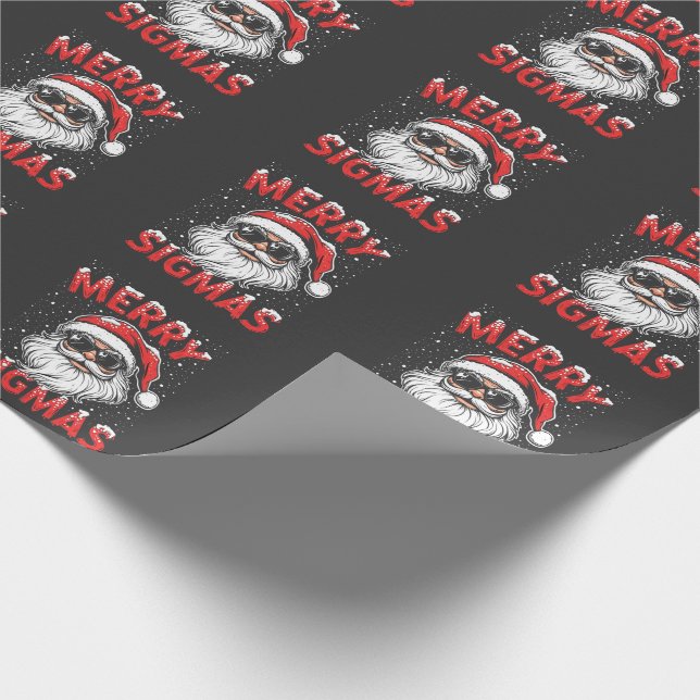 Merry Sigmas Funny Gen Alpha Middle School Christm Wrapping Paper (Corner)