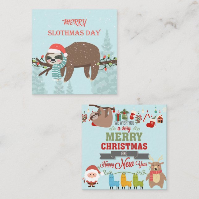 Merry Slothmas Card (Front/Back)