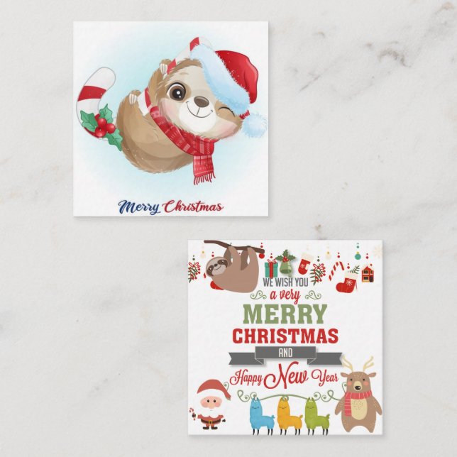 Merry Slothmas Card (Front/Back)