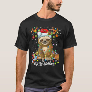 Merry Slothmas Christmas Pajama For Sloth Lovers T-Shirt