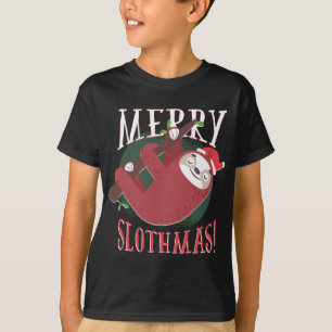 Merry Slothmas Christmas Pajama For Sloth Lovers T-Shirt
