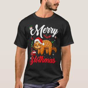 Merry Slothmas Christmas Pajama For Sloth T-Shirt
