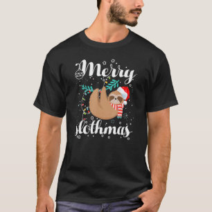 Merry Slothmas Christmas Pajama For Sloth T-Shirt