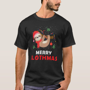 Merry Slothmas   Christmas Pajama for Sloth   T-Shirt