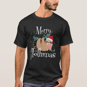 Merry Slothmas Cute Sloth Christmas Pajama Women G T-Shirt