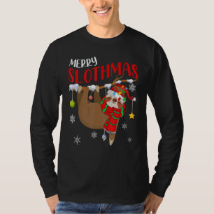 Merry Slothmas Happy Christmas Sloth Noel Snow 2 T-Shirt