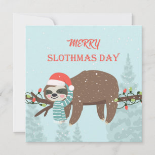 Merry Slothmas  Holiday Card