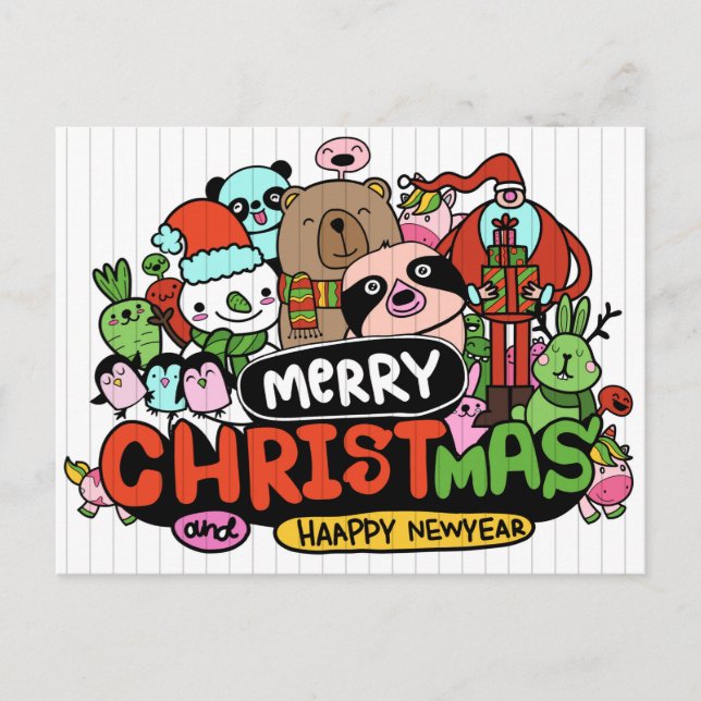 Merry Slothmas Postcard (Front)