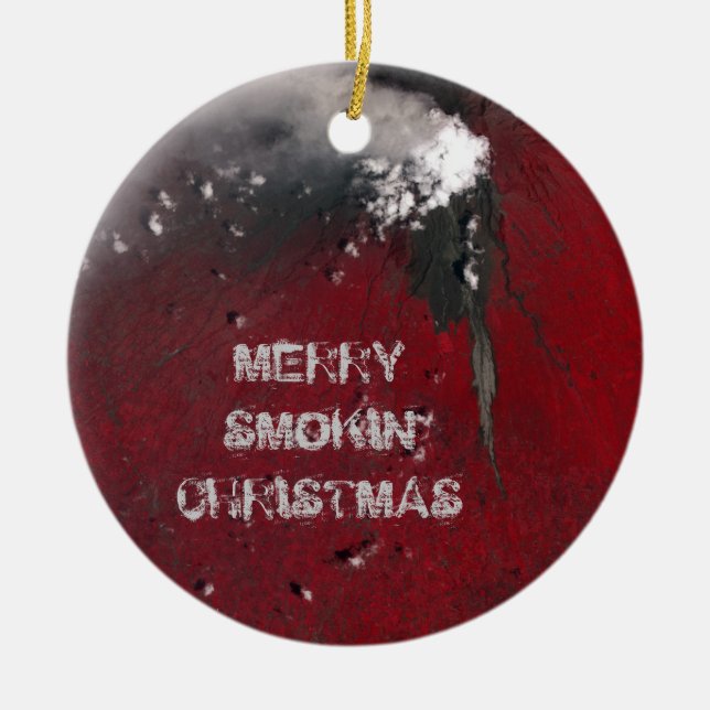 Merry smokin' Christmas Ornament (Front)