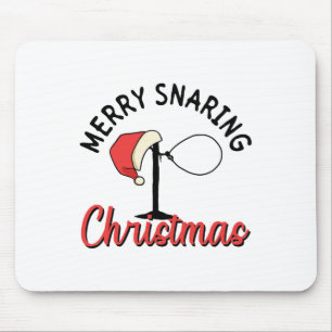 Merry Snaring Christmas - Wire Snare Christmas Mouse Pad