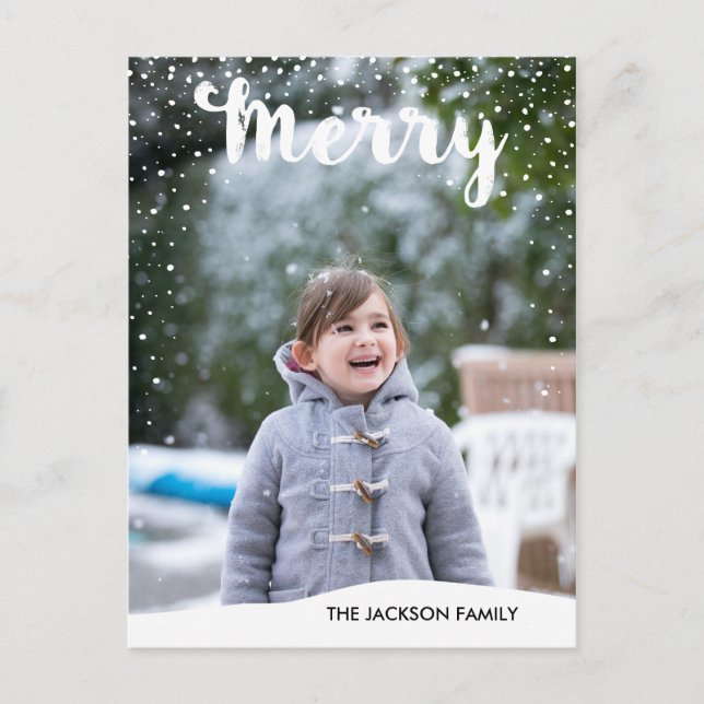 Merry Snowfall Collection Photo Postcard (Front)