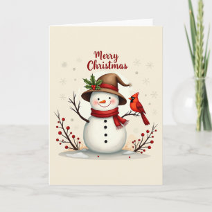 Merry Snowman Christmas Cards