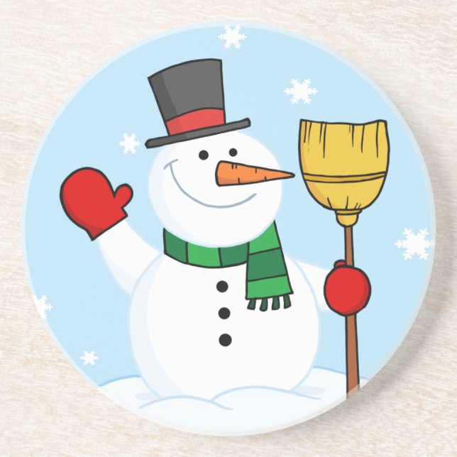 Merry Snowman Coaster (Front)