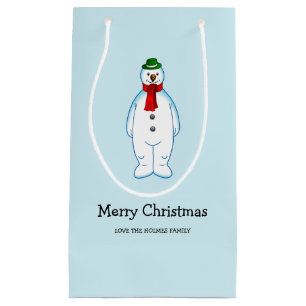 Merry Snowman Small Gift Bag