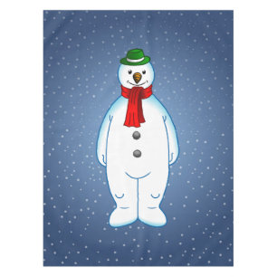 Merry Snowman Tablecloth