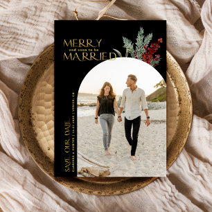 Merry Soon To Be Married Christmas Photo Save The Date