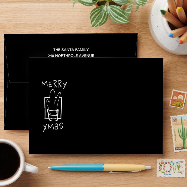 Merry Sparkling Xmas Envelope (Desk)