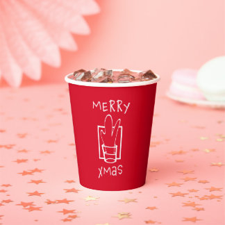 Merry Sparkling Xmas Shots Paper Cups