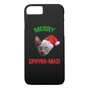 Merry Sphynx-Mas Funny Christmas Sphynx Cat Lover Case-Mate iPhone Case