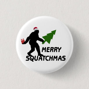 Merry Squatchmas 3 Cm Round Badge