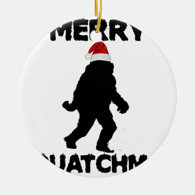 Merry Squatchmas Ceramic Tree Decoration (Front)