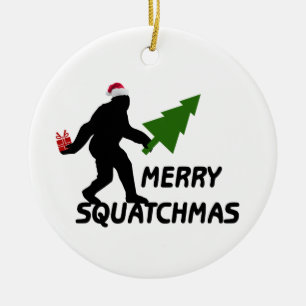 Merry Squatchmas Ceramic Tree Decoration