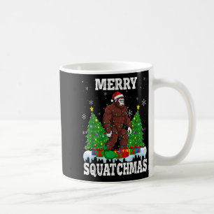 Merry Squatchmas Christmas Tree Santa Bigfoot Sasq Coffee Mug