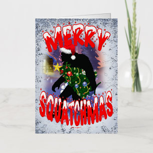 MERRY SQUATCHMAS FOIL GREETING CARD
