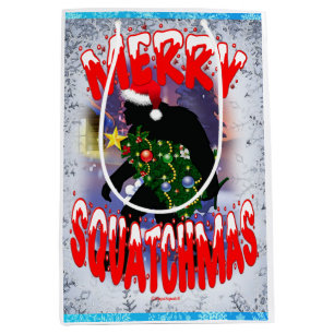 MERRY SQUATCHMAS MEDIUM GIFT BAG