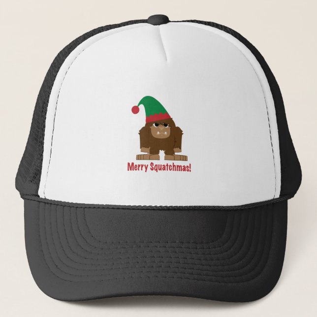 Merry Squatchmas! Trucker Hat (Front)