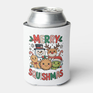 Merry Squishmas Squish Squad Christmas Xmas Can Cooler
