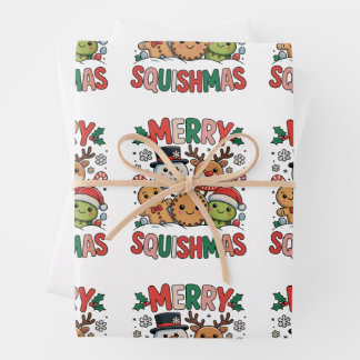 Merry Squishmas Squish Squad Christmas Xmas Wrapping Paper Sheet