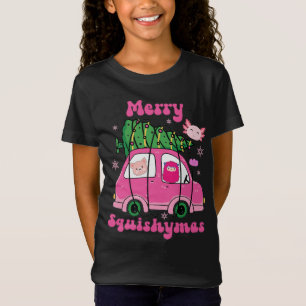Merry Squishymas Pink Car T-Shirt