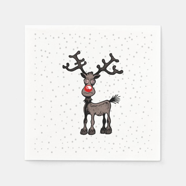 Merry Stressmas with Rudolph Napkin (Front)