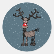 Merry Stressmas with Rudolph the Reindeer Sticker