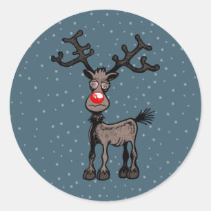 Merry Stressmas with Rudolph the Reindeer Sticker