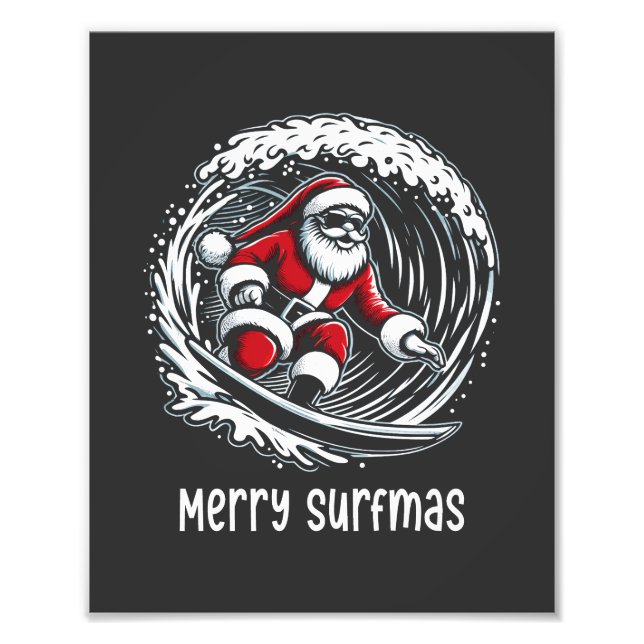 Merry Surfmas Photo Print (Front)