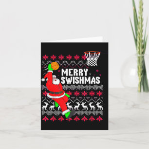 Merry Swishmas Basketball Ugly Christmas Xmas  Card