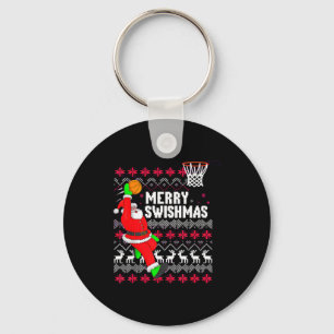 Merry Swishmas Basketball Ugly Christmas Xmas  Key Ring