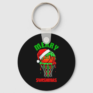 Merry Swishmas Basketball Ugly Christmas Xmas Men  Key Ring