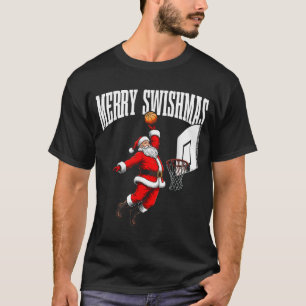 Merry Swishmas Basketball Ugly Christmas Xmas Men  T-Shirt