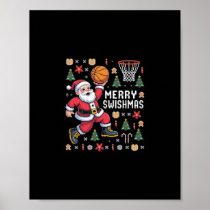 Merry Swishmas – Funny Sketll Christmas Poster